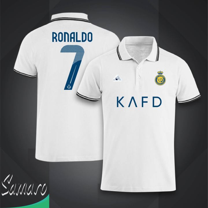 Ronaldo 7 Short Sleeve Collar Polo Football Jersey For Men - Half Sleeve Collar Polo Ronaldo 7 t shirt - Al-Nassr Jersey