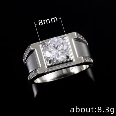 Wedding%20Ring%20Ring%20Wedding%20Jewelry%20Men's%20Knot%20Luxury%20Men's%20Ring%20925%20Sterling%20Silver%208mm%20Lab%20Diamond%20Setcosplay%20-%20Image%206