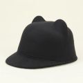 【beauty code store】Cute Cat Ears Wool Felt Hat for Women Children Boys Girls Solid Plain Formal Hats Parent-child Cap.