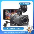 TOHAYIE HD 1080P Car Camera G-Sensor 170 Degree Wide Angle Night Vision Dashcam 24h Parking Monitoring On Dash Video with Rear Camera (with 8G TF Card). 