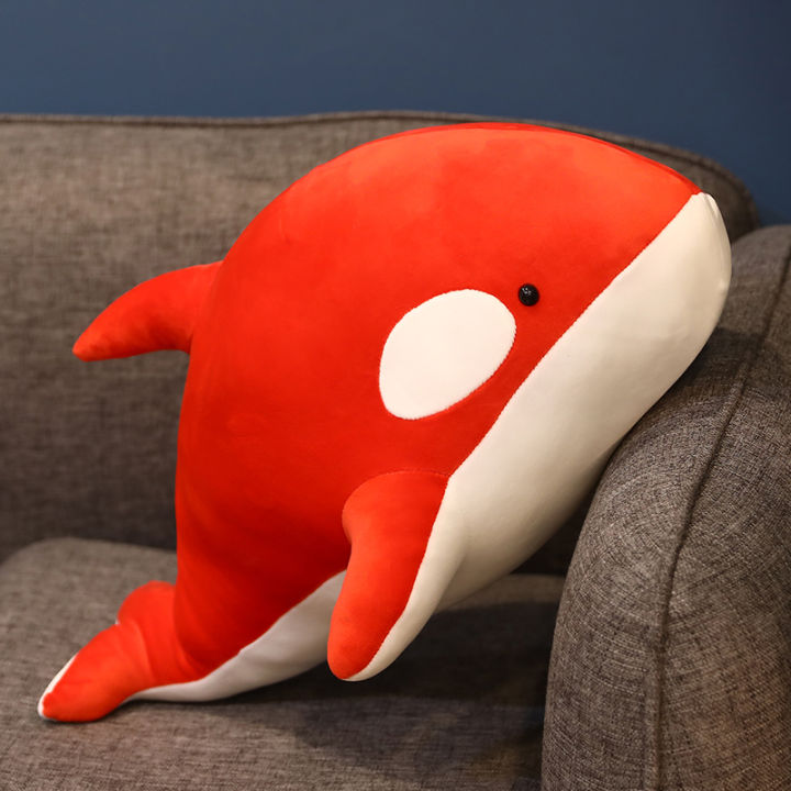 【Trick or Treat Alliance Mall】Nice New Black And Shark Plush Toys Killer Whale Doll Orcinus Orca Stuffed Sea Animals Children Birthday Gift