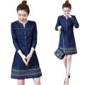 New Denim Kurti For Women Simple Everyday Ethnic Wear Comfortable Denim Fabric For Daily Wear Simple Versatile Design For Everyday Styling.