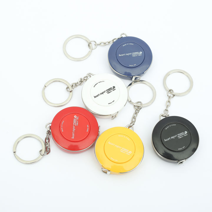 Compact Retractable Measuring Tape with Keychain 150CM Multi-Color Portable Tool