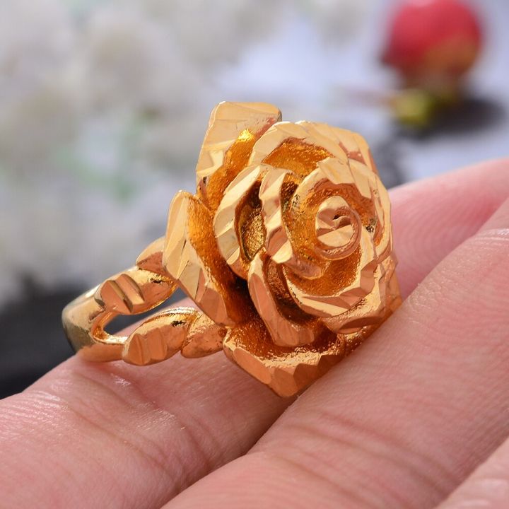 Ethiopia%20Dubai%20Rose%20Gold%20Color%20Rings%20For%20Women%20Girls%20Flower%20Simple%20Finger%20Rings%20Trend%20Ring%20Jewelry%20Party%20-%20Image%202