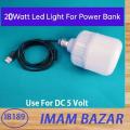 Usb Led light 5 Volt 20watt with USB Port Use For Power Bank. 