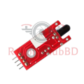 Flame Sensor Module KY-026 4-Pin (Red) | High-Sensitivity Infrared Fire Detection Sensor for Arduino, ESP32, Raspberry Pi & Robotics Projects.