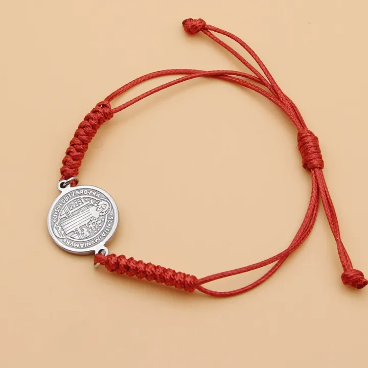 Catholic%20Religious%20Belief%20St.%20Benedict%20Cross%20Stainless%20Steel%20Bracelets%20Manual%20Chinese%20Knot%20Bracelets%20Men%20Adjustable%20Jewelry%20Gift%20-%20Image%207