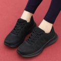 Cross-border plus size women's shoes fly woven mesh outdoor sports shoes for students casual and versatile running shoes for women are light and breathable.