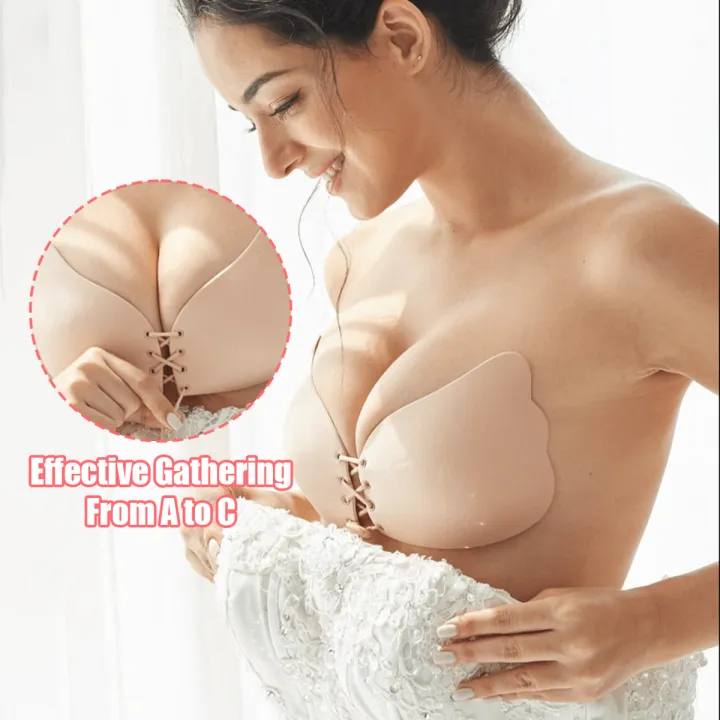 1Pcs%20Push%20Up%20Adhesive%20Bra%20for%20Women%20Strapless%20Invisible%20Bra%20Gathered%20Breast%20Stickers%20-%20Image%202