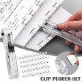 Metal Clip Push Staple Remover Paper Fixing Organizing Stapler Reusable Push Clamp Not Damage Binding File Office Stationary. 