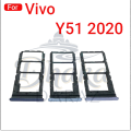 For Vivo Y51 Sim Tray Micro SD Card Slot with Sim Ejector Pin Replacement Part.