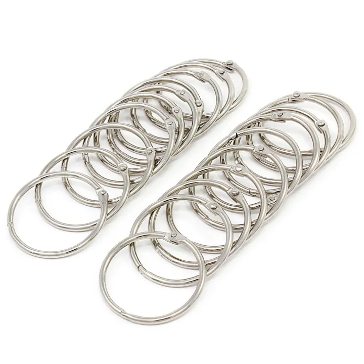 100Pcs%2025Mm%20Loose%20Leaf%20Binder%20Rings%20Key%20Rings%20Book%20Rings%20Binder%20Rings%20for%20Scrapbook/Album/Craft%20-%20Image%202