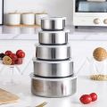 Stainless steel Storage Bowls 5Pcs Set/Bati Set/ Steel Bati Set/ High Quality Steel Bowl Set/Food Box.