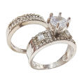 Vintage Simple Wholesale Cheap Diamond Wedding Design Ring Set Jewelry For Men.