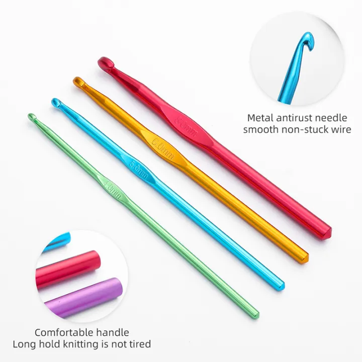 12PCS%20Aluminum%20Crochet%20Hooks%20Knitting%20Needles%20Crochet%20Hooks%20Set%20Arthritic%20Hands%20Multicolor%20Crochet%20Needles%20for%20Yarn%20Craf%20-%20Image%203