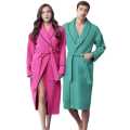 Soft Waffle Knit Shawl Robe – Lightweight Travel-Friendly Bathrobe.
