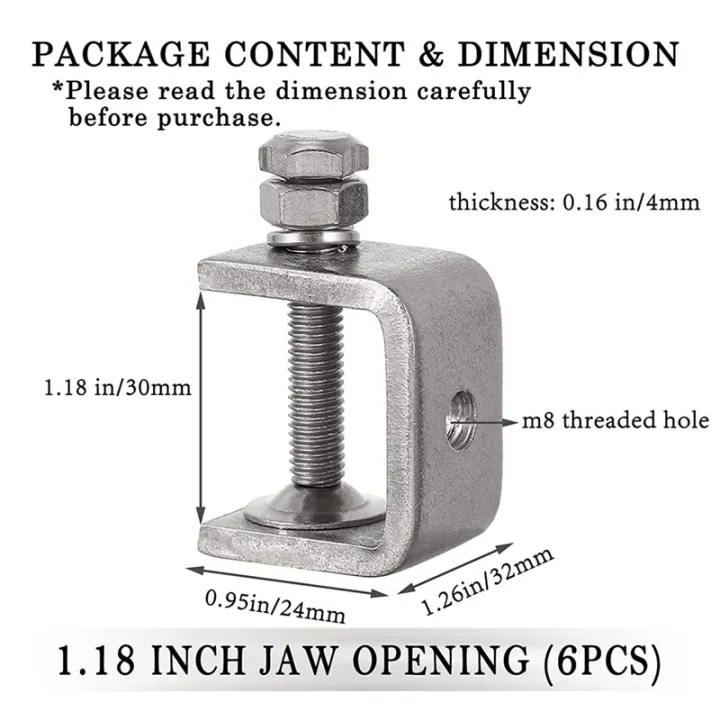 6Pcs%20C%20Clamps,U%20Clamps%20for%20Metal%20Working,%20Small%20Desk%20Clamp%20-%20Image%209