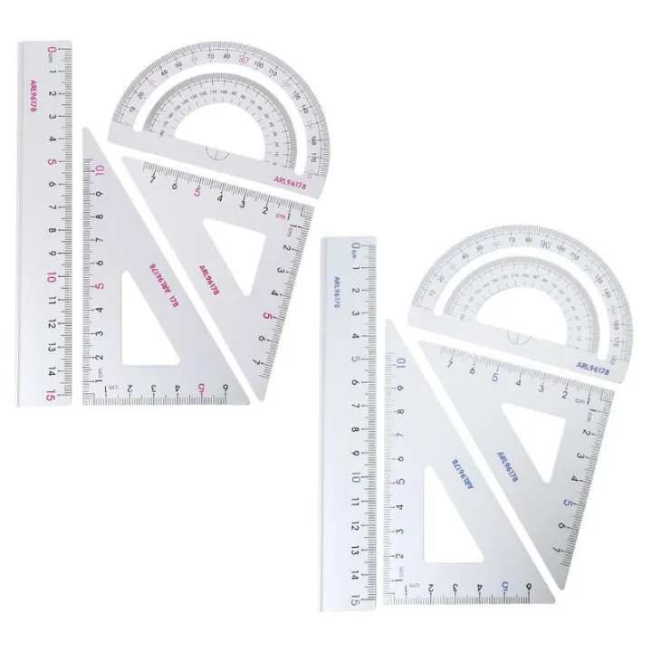 4Pcs%20Drawing%20School%20Supplies%20Set%20Square%20Triangle%20Ruler%20Aluminum%20Alloy%20Protractor%20-%20Image%205