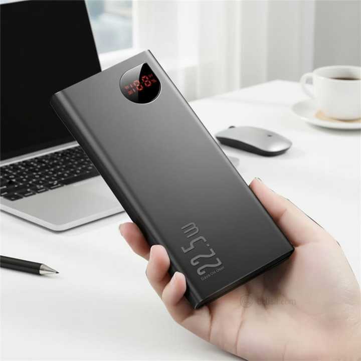 ADAMAN METAL DIGITAL DISPLAY POWER BANK 22.5w - 20000MAH - BLACK