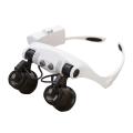 rtable 10X/15X/20X/25X Head Wearing Magnifier Double Eye Magnifying Glasses with LED Light,Jewelry Appraisal Watch Repair Tool.
