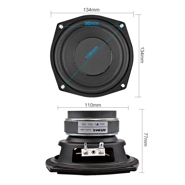 AIYIMA%201Pcs%205.25%20Inch%20100W%20Subwoofer%20Speaker%204%208%20Ohm%20Audio%20Speaker%20Super%20Bass%20HIFI%20Loudspeaker%20For%205.1%20Subwoofer%2066Hz-3.2KHz%20-%20Image%205