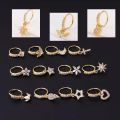 Stainless Steel Small Nose Rings Heart Star Moon Sun Zircon Nose Stud 20G Body Piercing Jewelry For Women Men Gift. 