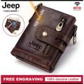 Jeep Black 100% Leather Wallet For Man - Wallet For Men - Wallet.