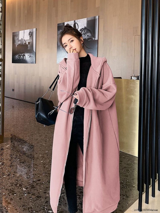 2023 Autumn Winter Women Long Trench Coat Office Lady Casual