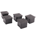 20pcs Square Chair Table Leg Foot Rubber Covers Protectors 25mm x 25mm. 
