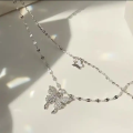 European and American Diamond Butterfly Pendant Necklace Cuban Butterfly Necklace Hip Hop Jewelry. 