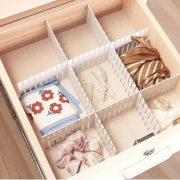 6%20/%20pcs%20%20Pieces%20Adjustable%20Drawer%20Divider%20Partition%20Durable%20Storage%20Cosmetic%20Socks%20Underwear%20Drawer%20Clothes%20Organizer%20Cabinets%20-%20Image%208