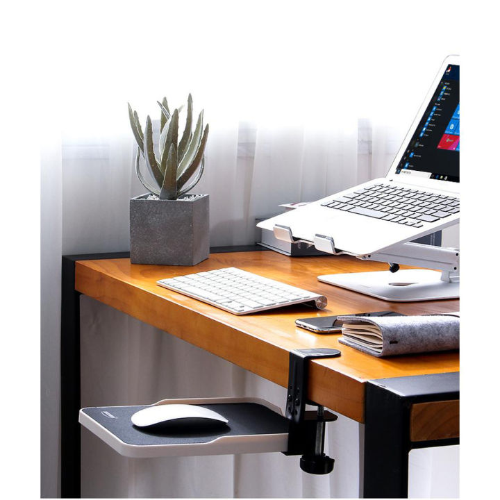 Mouse%20Tray%20Clamp%20Extended%20Rotating%20Platform%20Tray%20Under%20Desk%20Mouse%20Platform%20Clamp%20On%20Mouse%20Tray%20Computer%20Mouse%20Pad%20-%20Image%202