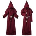 Plague Doctor Costume Bird Mouth Mask Horrible Wizard Cloak Cape Halloween Medieval Hooded Robe Monk Robes Role Playing Men's Cloak Creative Halloween Cosplay Props Steampunk.