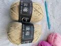 4 ply Milk Cotton Yarn for Crochet, Amigurumi, and Punch Needling (2 pic ). 