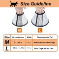 Vivifying Cat Cone, Adjustable Recovery Pet Cone, Lightweight Plastic Elizabethan Collar for Cats, Mini Dogs and Rabbits. 