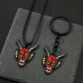 Horror Film Stranger Hellfire Club Necklace Eddie Munson Guitar Pick Pendant Necklaces for TV Drama Fans Friend Gift.