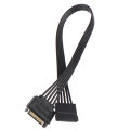 30CM SATA 15pin male to female power cable hdd ssd power supply cable computer connections 18AWG pure copper tinned wire. 