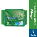 Freedom Sanitary Napkin Ultra Wings - 8 Pads. 