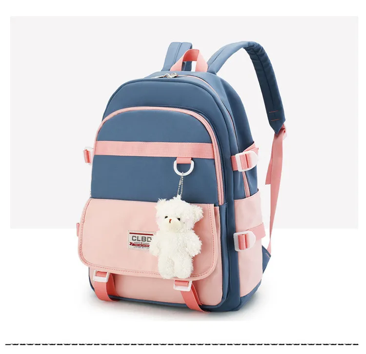 Cute Cartoon School Backpack With Big Ears – Blue Orange Medium Travel Bag For Kids & Teens