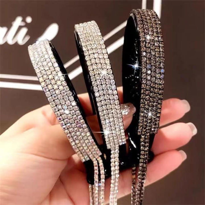 Rhinestone%20Hair%20Clips%20for%20Women%20Shining%20Crystal%20Girls%20Hair%20Claws%20Simple%20Elegant%20Hairstyle%20Tools%20Ponytail%20Holders%20-%20Image%204