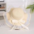 Sun Hat for Women Foldable Big Brim Floppy Girls Straw Hat Sun Hat with Bowknot Elegant Protection Shading Beach Hat for Women.