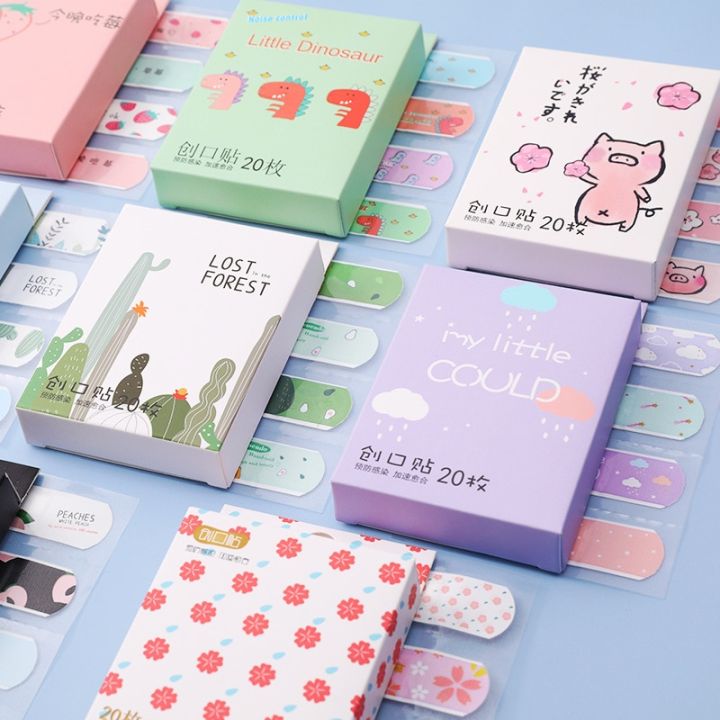20pcs%20Cute%20Cartoon%20Patterned%20Curved%20Patch%20Wound%20Strips%20Dressing%20Adhesive%20Plaster%20Bandages%20Band%20Aid%20for%20Children%20Banditas%20-%20Image%205