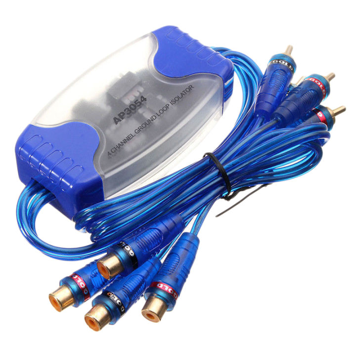 4 Channel Car Audio Ground Loop Isolator - Gold Plated Noise Filter For Clear Sound