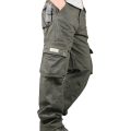 Men's Cargo Pants Cotton Casual Long Trousers Spring Multicket Pantalon Homme Men Fashion  Tactical Pants Men. 