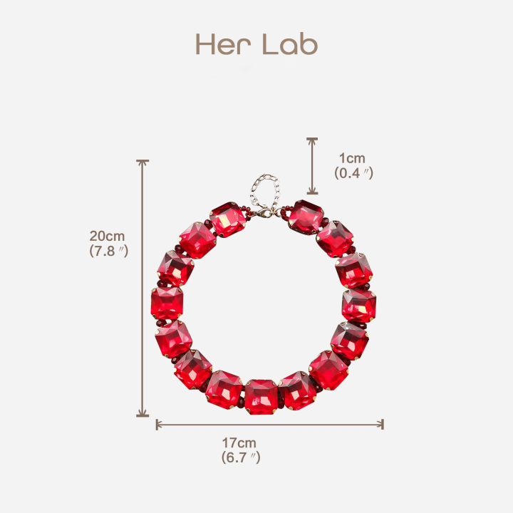 Her%20Lab%20Jewelry%20%7CA%20Square%20Red%20Cubic%20Zirconia%20Beads%207%20Inch%20-%20Image%209