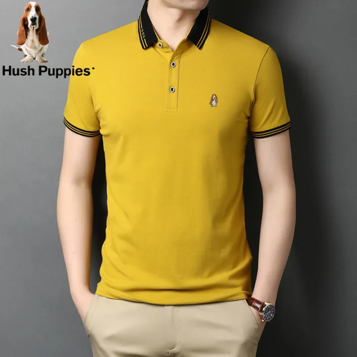 Hush%20Puppies%20Short%20SleeveTT-shirt%20Men's%20Summer%20Youth%20Pure%20Cotton%20American%20Casual%20Polo%20CollarpoloShirt%20Solid%20Color%20T-shirt%20-%20Image%209