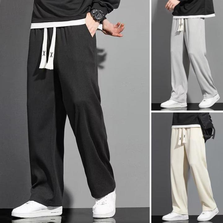 Casual%20Sports%20Long%20Pants%20Male%20Garment%20Men%20Casual%20Pants%20Solid%20Color%20Drawstring%20Elastic%20Waist%20Loose%20Fit%20Long%20Trousers%20Streetwear%20S%20-%20Image%202