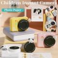 48MP Instant Camera Child Selfie Camera Toy with 3 Rolls Photo Paper Toddler Camera Mini Thermal Printer for Girls Boys Toddlers.
