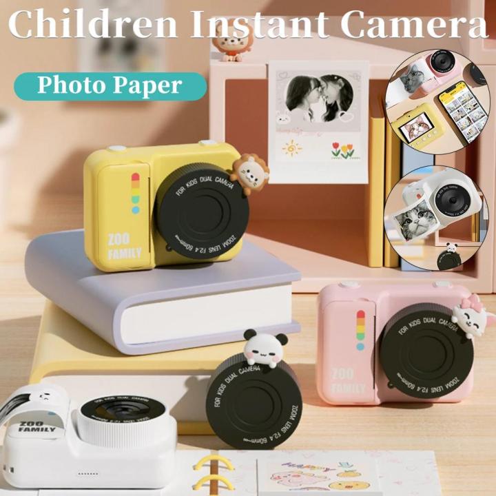 48MP Instant Camera Child Selfie Camera Toy with 3 Rolls Photo Paper Toddler Camera Mini Thermal Printer for Girls Boys Toddlers