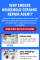 Wangu Ceramic Repair Agent – 85g Waterproof, Mold-Resistant Adhesive for Bathtubs, Toilets, Tiles & Porcelain High Strength, Odorless, Easy Application.